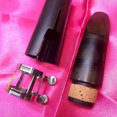 Unbranded FRANCE Clarinet Mouthpiece-Made c.1960's-New Cork-Reverse Ligature+Cap image 1