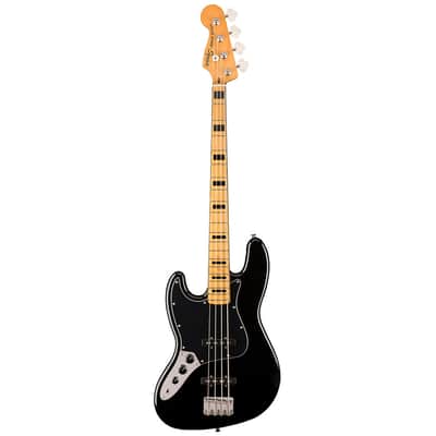 Used Squier Classic Vibe '70s Jazz Bass Left-Handed - Black w/ Maple FB image 2