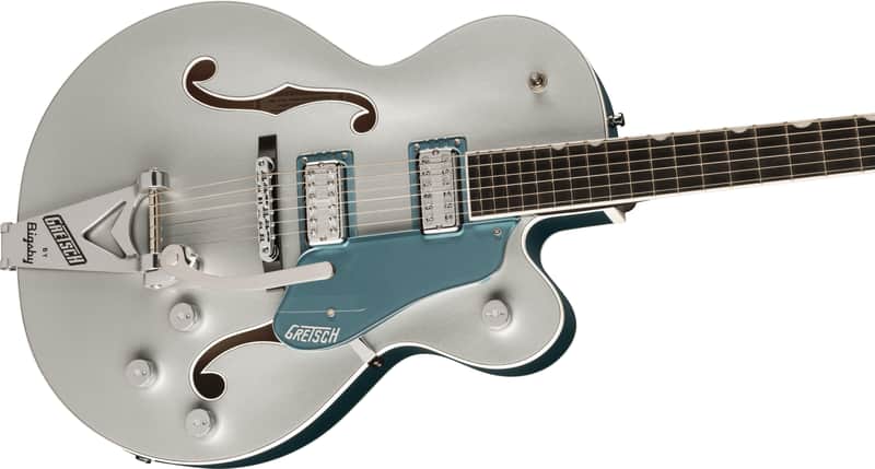 Gretsch G6118T-140 Limited Edition 140th Double Platinum Anniversary™ with String-Thru Bigsby® 2023 - Two-Tone Pure Platinum/Stone Platinum image 1
