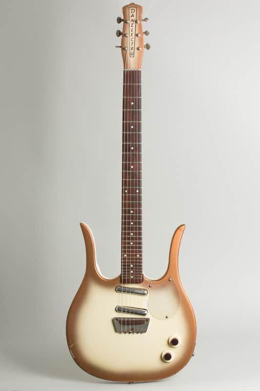 Danelectro  Longhorn Guitarlin Model 4123 Semi-Hollow Body Electric Guitar (1965), ser. #1025 image 1