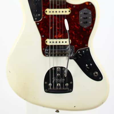 1962 Fender Jaguar Factory Custom Color OLYMPIC WHITE Pre-CBS w Original Brown Case & Strap image 6