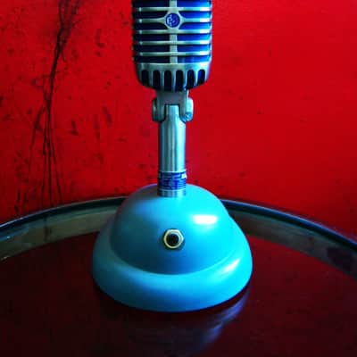 Vintage 1959 Shure 55S Unidyne dynamic cardioid Microphone w S-36 desk stand Elvis 55 55SW Super 55 image 1