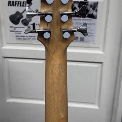 Used Glarry 6 String Bass Guitar DaVinci Cold Aggressive Groove Burlywood w/ gig bag Local Pickup Item image 7