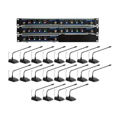 VocoPro Digital-Conference-20 Twenty Channel UHF Wireless Conference Microphone System image 1