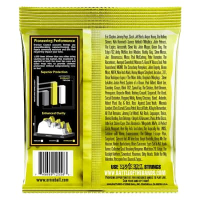 Ernie Ball 2556 Everlast Coated 80/20 Bronze Medium Light 12-54 image 3