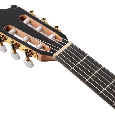 Ibanez GA Series GA34STCE Thinline Solid Top Classical Acoustic-Electric Guitar Natural image 6
