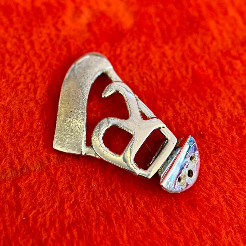 1965 Rickenbacker R logo guitar tailpiece Chrome