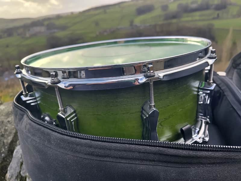 British Drum Company Legend Series 14x6.5" 10-Lug Birch Snare Drum 2016 - 2020 - Orinoco Green image 1