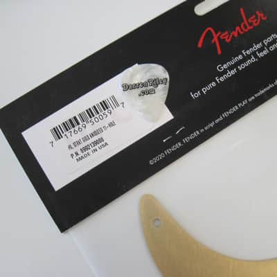 Fender Standard Stratocaster Pickguard Gold Anodized USA 0992139000 image 2