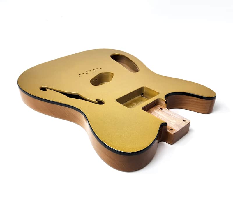LEFT-HAND 69 T-Style Thinline Top Bound Alder Semi-Hollow H/S Metallic Gold Top image 1