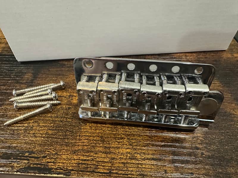 Fender Genuine Fender Pure Vintage Stratocaster 6-Screw Tremolo Bridge w/Screws - Pat. Pend. (Mint Condition) image 1
