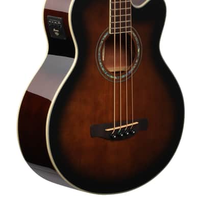 Ibanez AEB10E Acoustic Electric Bass Guitar Dark Violin Sunburst image 9
