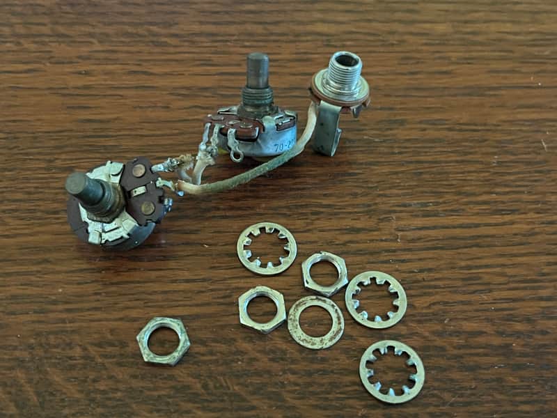 1965 Fender Jazz Precision Mustang guitar bass pots harness jack image 1