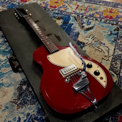 1960 Supro Belmont Poppy Red w/ Case image 4