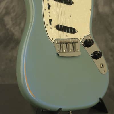 1964 Fender DUO-SONIC II Blue with '66 body CLAY DOTS + L-PLATE + '64 pickups image 8