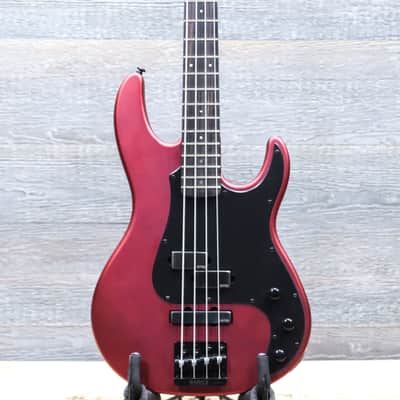 ESP LTD AP-4 Candy Apple Red Satin EMG Brushed Black Pickups Electric Bass image 1
