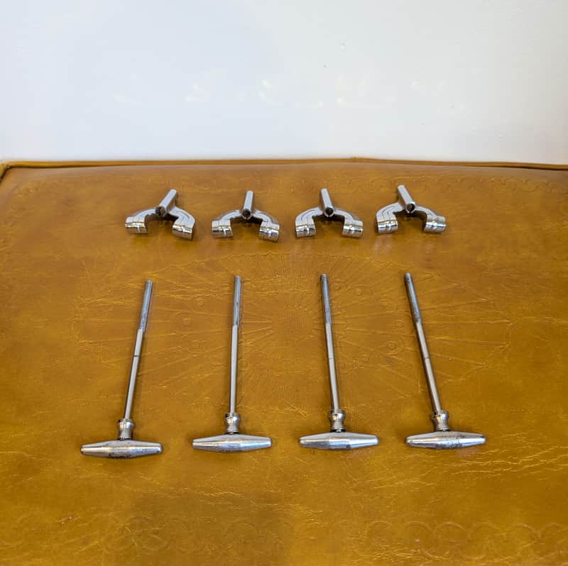 Pearl Hoshino MIJ Slingerland Torpedo Copy Bass Drum Tension Rods and Claws (x4)