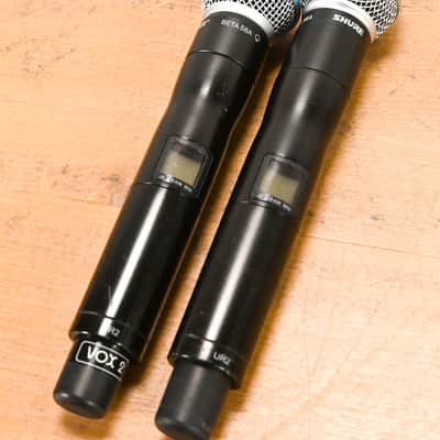 Shure UR4D+ Dual Wireless Receiver with UR2/BETA58A Mic Pair - J5 Band CG01Z1J image 14