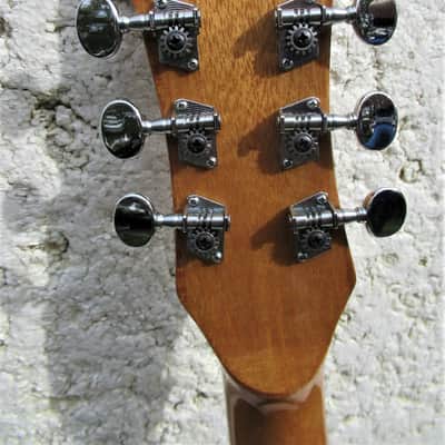 Rhythmline Mosrite Copy Guitar,  1960's  Japan, Sunburst, Case, Beautiful image 14