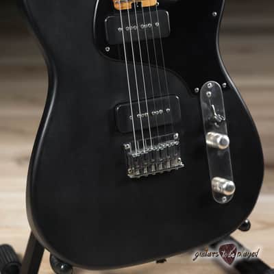 Shabat Lion Special Swamp Ash T-Style w/ Maple Neck & Lollar P-90s – Satin Black image 3