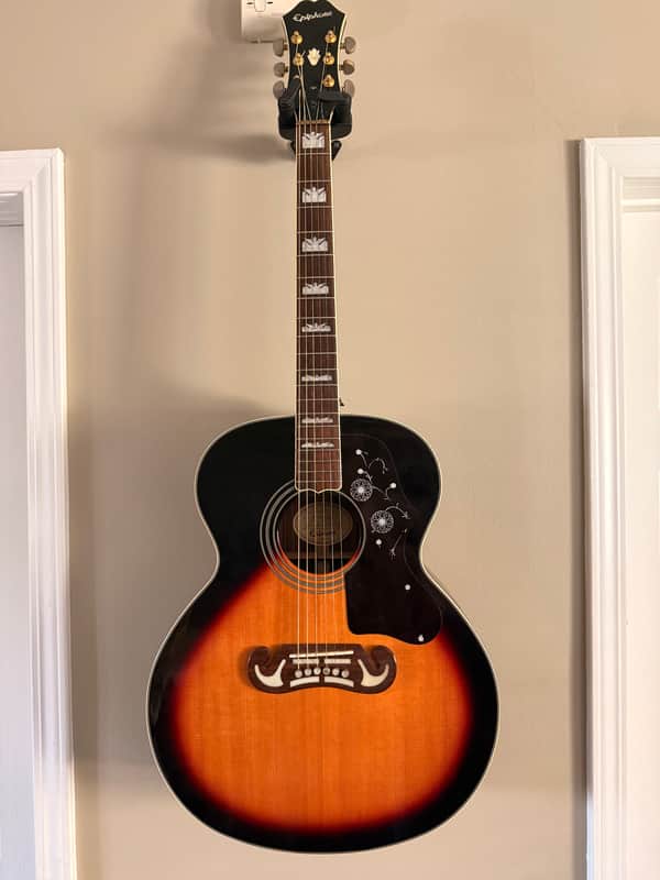 Epiphone J300 2004 - Solid Sitka Spruce, Back and Sides: Rosewood, Neck: Mahogany (Set-Neck construction) Fretboard: Rosewood with Crown inlays image 1