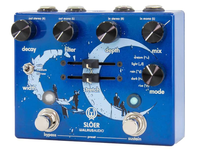 Walrus Audio SLÖER Stereo Ambient Reverb Pedal (Blue) - Open Box image 1