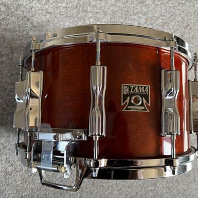 Tama AW458 Superstar Mastercraft Artwood Birch 8x14" Snare Drum with Roller-Action Strainer 1981 - 1986 - Super Mahogany image 6