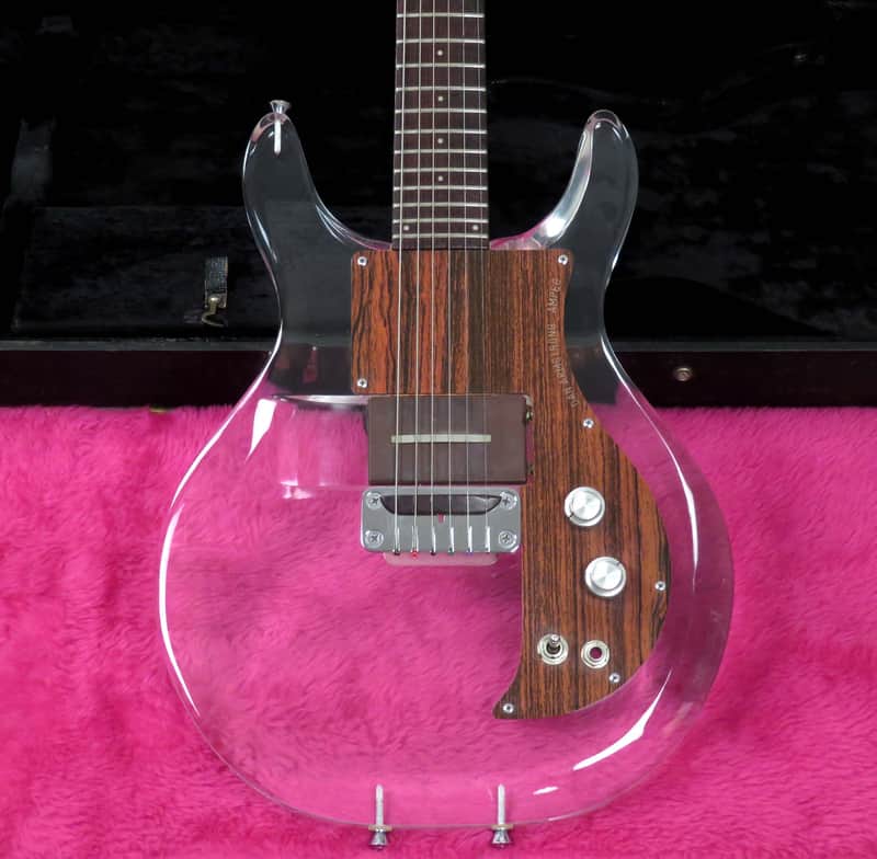 1970 Ampeg Dan Armstrong Lucite Clear ARMG-1 Guitar - Original Hardshell Case - Removable Pickup image 1