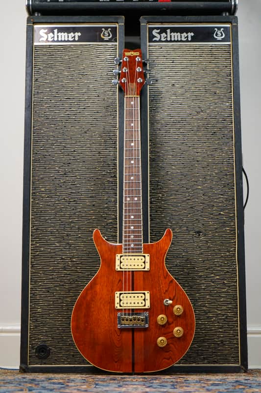 1980 Washburn Japan Wing Series Hawk - Natural 'Grained Brown