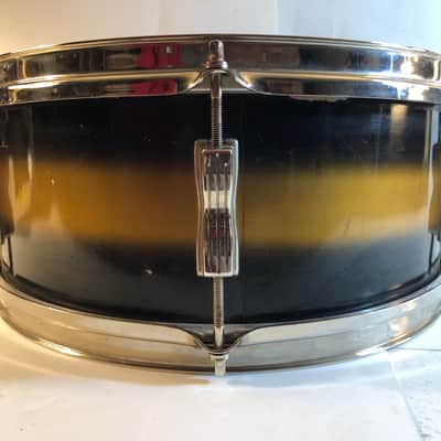 Ludwig No. 491 Pioneer 5x14" 6-Lug Snare Drum with Keystone Badge 1968 - 1969 - Black/Gold Duco Lacquer image 5