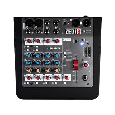 Allen & Heath ZEDi-8 Compact 8-Input Hybrid Mixer/USB Interface 2015 - Present - Black image 4