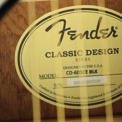 DEMO Fender CD-60SCE - Black (339) image 7