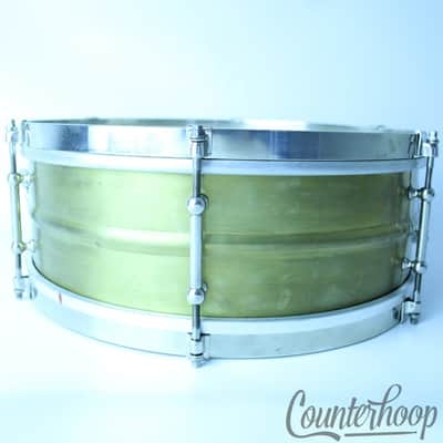 *Slingerland Universal Snare Drum Natural Brass Vintage 30s Shur-Grip OG Chicago image 4