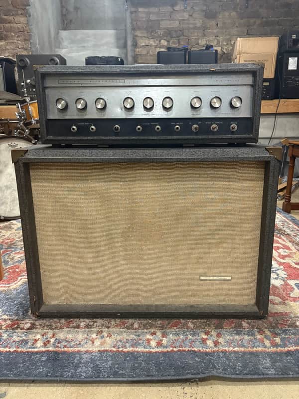 Silvertone Model 1484 Twin Twelve 60-Watt 2x12 Piggyback 1960s - Gray image 1