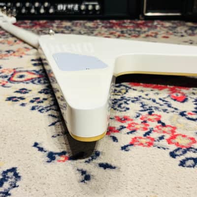2016 Epiphone Brendon Small Signature "Snow Falcon" Flying V Dethklok Metalocalypse - Snow Burst - Limited Edition w/ Original Soft Case image 16