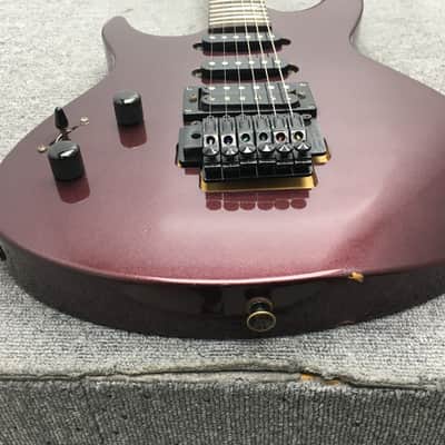 Aria Pro II VP-40 Lefty Dark Red Left handed superstrat with unique inlay image 6