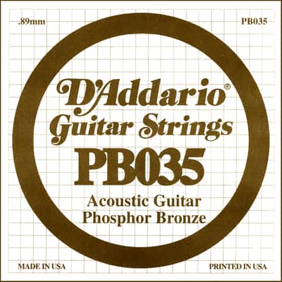 D'Addario .035 Acoustic Phosphor Bronze Single String image 3