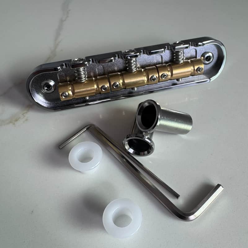 Chrome Plated Brass Fender Jazzmaster / Jaguar Offset Bridge image 1