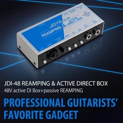 JOYO Reamping & Active DI Box for Guitar/Bass JDI-48 | 48V Phantom Powered, 6.35mm TRS/XLR Inputs, Low-cut Filter, Phase Reverse, Ground Lift, -15dB Pad, Home Studio Recording image 4