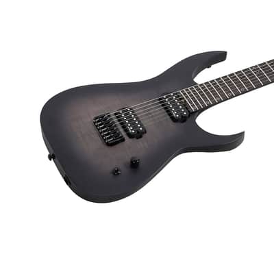 Schecter Guitar Research KM-7 MK-III Legacy 7-String Electric Guitar Regular Transparent Black Burst image 3