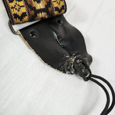 Ace Vintage Brown Jacquard Woven Strap, 1960s, Leather Ends, USA image 5