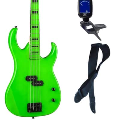 Dean Custom Zone Bass, Nuclear Green, CZONE BASS NG, Bundle image 1