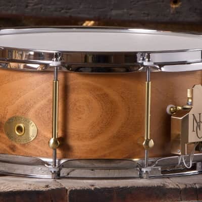 Noble & Cooley *Pre-Order* Solid Shell Classic 6x14" Maple Snare Drum Burnt Ale Matte Custom Finish w/Brass Tension Rods | Made in the USA | Special Order | Authorized Dealer image 1