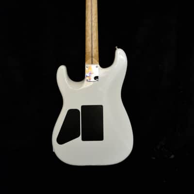 Wayne  Rock Legend 2017 White Custom Flame Graphics, w/Wayne Charvel Custom shop book. Video Demo image 4