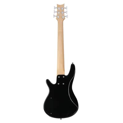 Glarry Full Size GIB 6 String H-H Pickup Electric Bass Guitar Bag Strap Pick Connector Wrench Tool 2020s - Black image 5