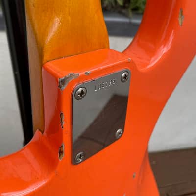 1964 Fender Precision Bass in Fiesta Red. image 20