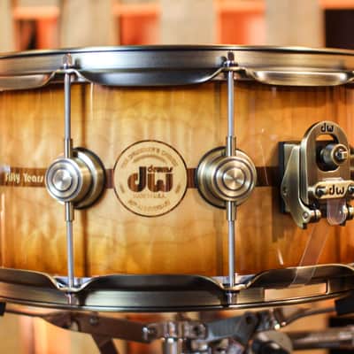 DW 6.5x14 Collector's 50th Anniversary Persimmon Spruce Snare Drum - SO#1274305 - #4 of 200 image 2