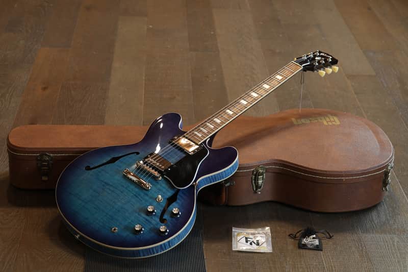2023 Gibson ES-335 Semi-Hollow Electric Guitar Figured Blueberry Burst + OHSC image 1