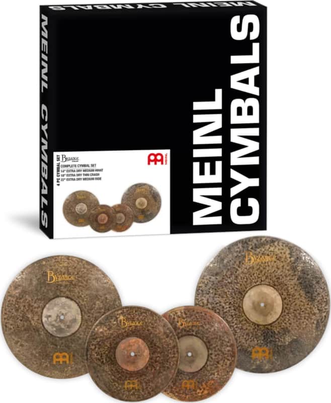 Meinl Byzance Extra Dry Complete Cymbal Pack w/ 14" Extra Dry Medium Hi-Hats, 18" Extra Dry Thin Crash & 22" Extra Dry Medium Ride Cymbals image 1