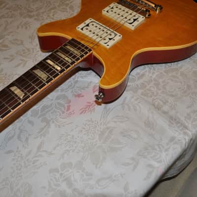 Custom Jam City Guitar by Jim Weyandt Double Cutaway - Flametop image 6
